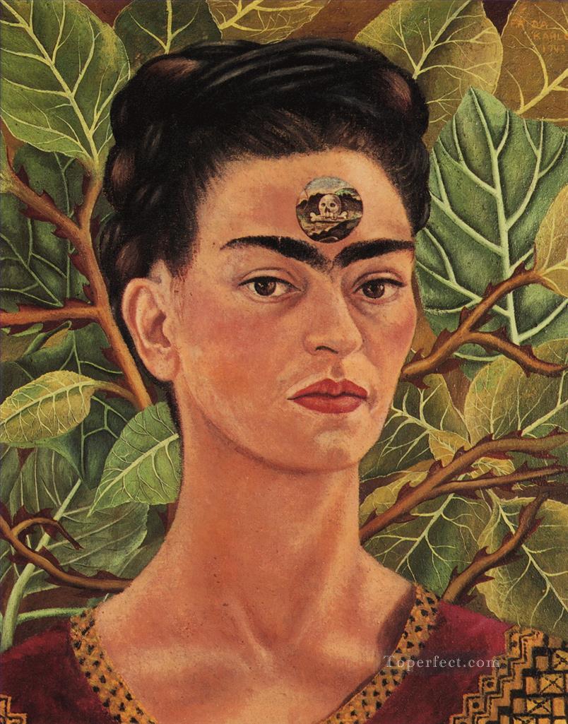 Thinking About Death feminism Frida Kahlo Oil Paintings
